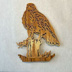 Handcrafted Wooden Eagle Decor Cutout Scroll Saw Art